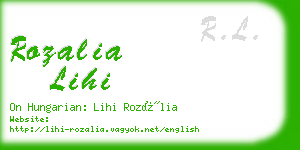 rozalia lihi business card